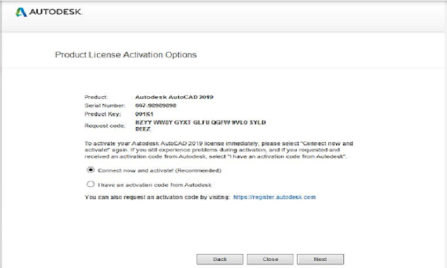 Chọn mục I have an activation code from Autodesk